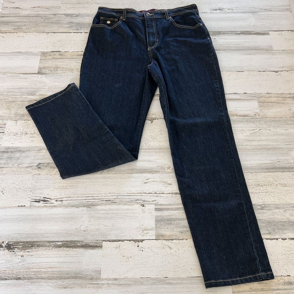 NWOT Gloria Vanderbilt Amanda High Rise Dark Wash Jeans Sz 14 Avg